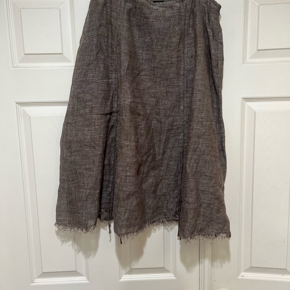 EILEEN FISHER 100% LINEN SEAMED SKIRT IN CLOVE, SZ Small Summer Costal Lagenlook - Picture 5 of 13